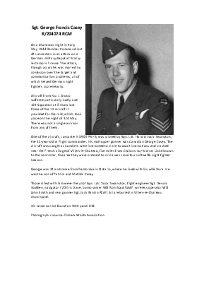 A preview of a PDF biography for Casey, George Francis